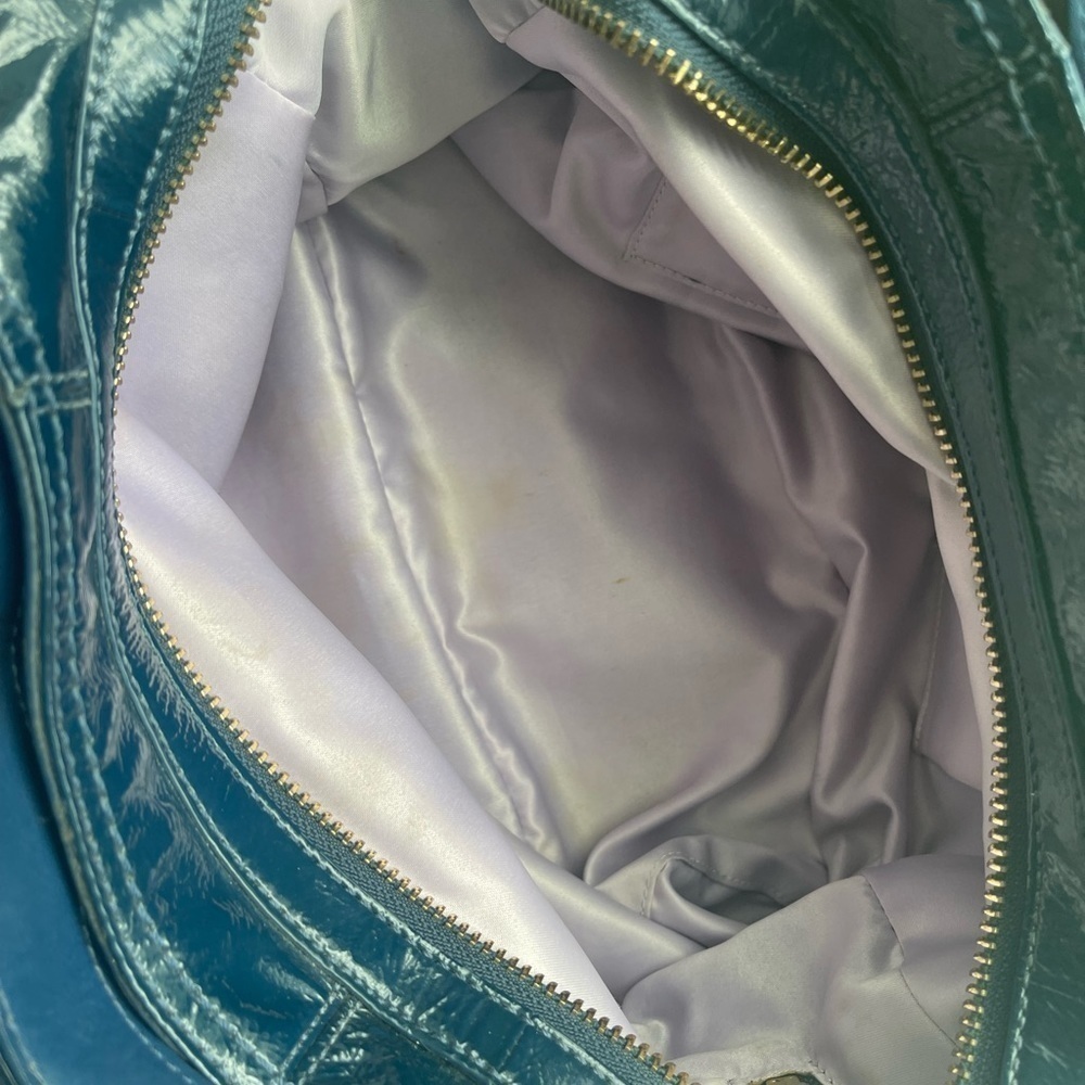 Blue Coach Patent Leather Maggie Bag - Picture 7 of 10